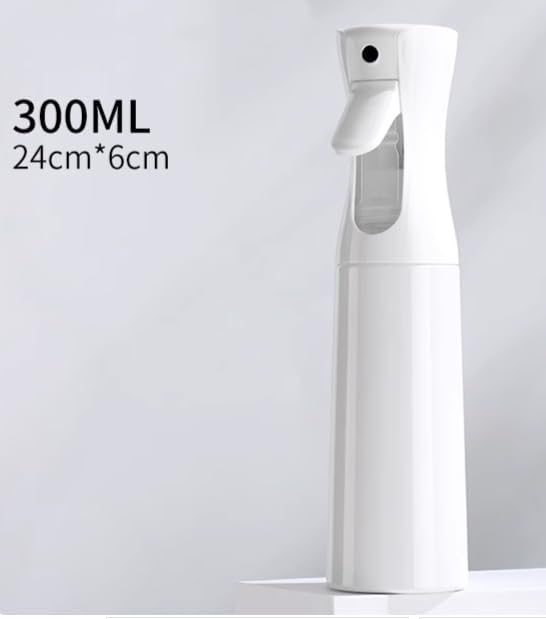 Continuous Mist Spray Bottle, 300ml/10.1oz (White, 10.1OZ/300ml)