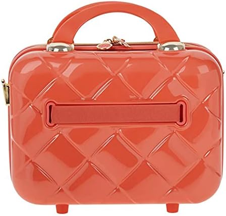 2-in-1 Essential St. Tropez Design Beauty Case - Black/Cream Python, Rose Gold