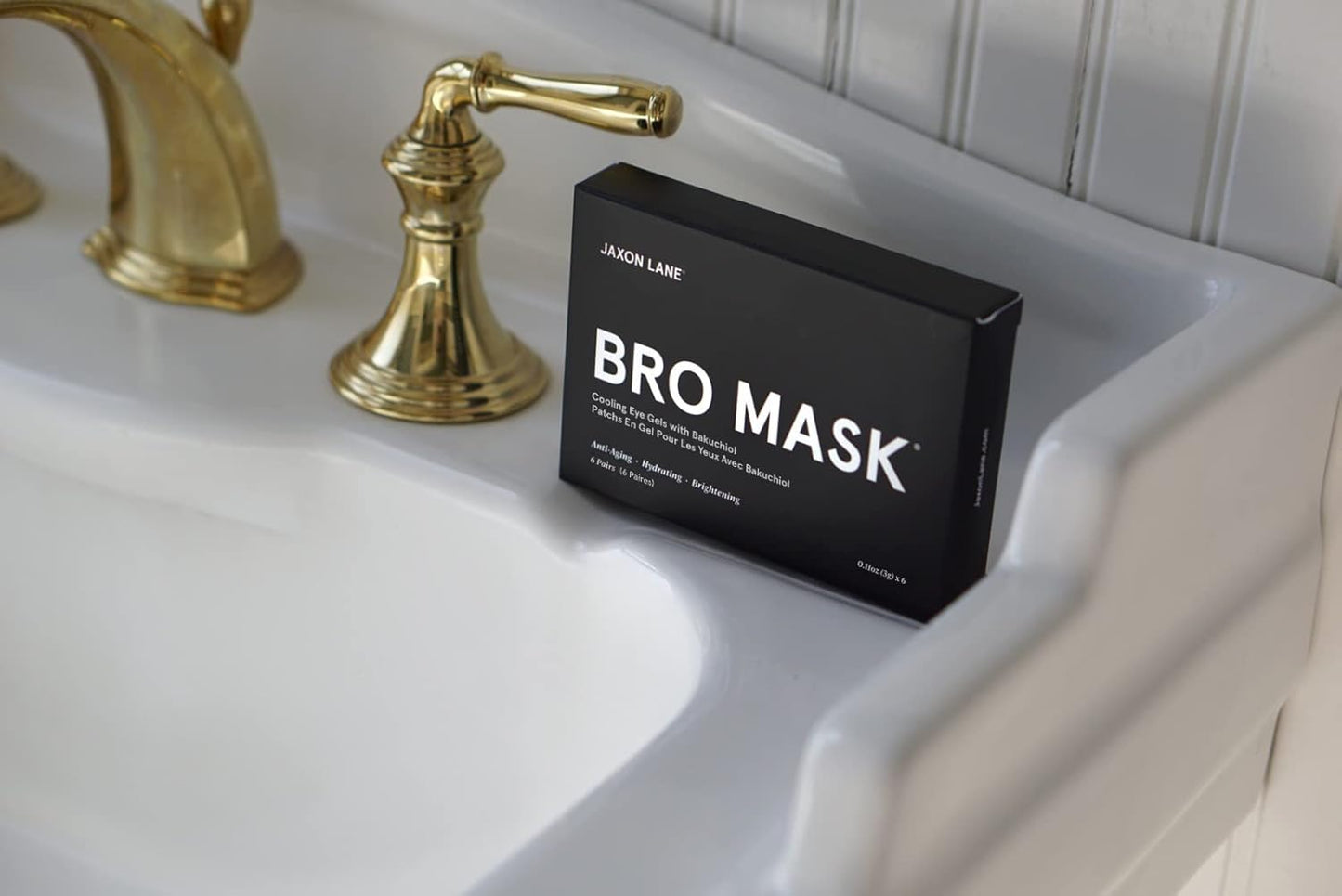 BRO MASK Under Eye Gel Pads: Cooling Eye Patches for Dark Circles and Puffiness | Anti Aging Hydrogel Eye Patch Set w/ Bakuchiol, Green Tea, Hyaluronic Acid, Caffeine, Niacinamide/Vitamin B3 -6 Pairs