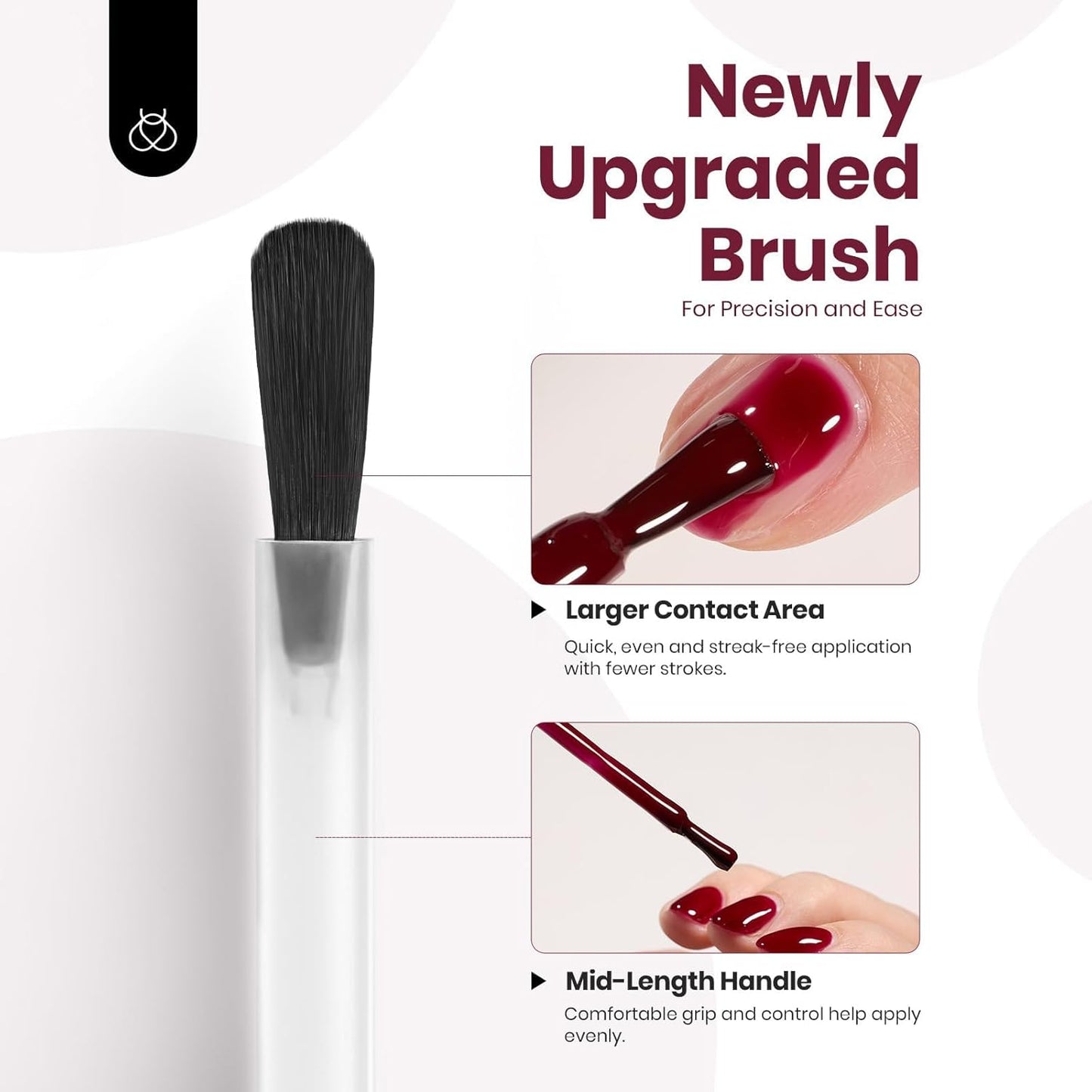 Beetles Dark Red Gel Nail Polish - 15ML Maroon Red Translucent Sheer Jelly Nail Polish Soak Off UV Lamp Colorful Bottle Gel Nail Art Salon DIY Home Manicure Gift for Women