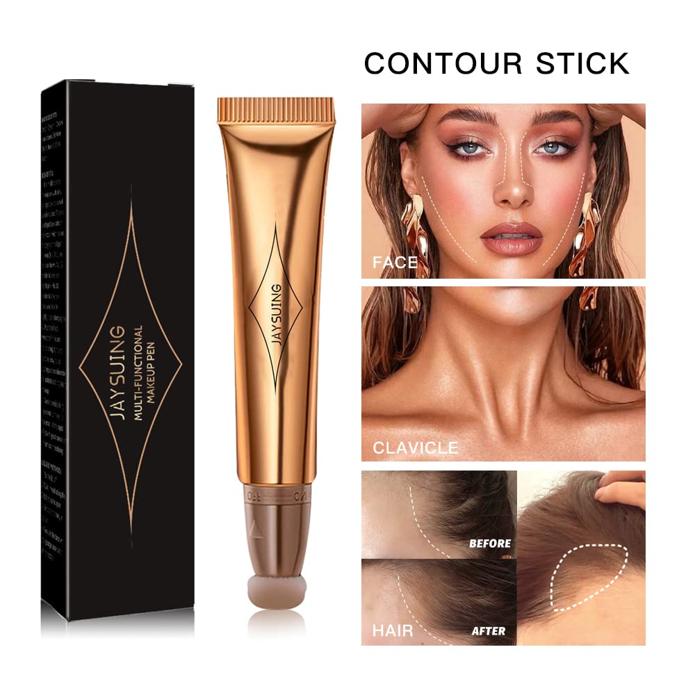 Liquid Blush Beauty Wand, Liquid Blush, Blush stick, Liquid Blush for Cheeks, Contour Beauty Wand, Natural Smooth Creamy Highlight Matte Liquid Blush Stick with Soft Cushion Applicator