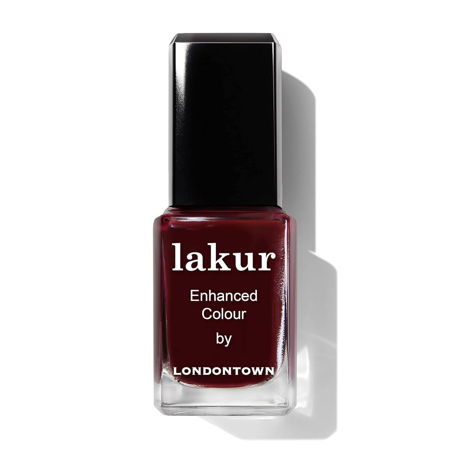 LONDONTOWN lakur Nail Polish - Chip-Resistant, Non-Toxic, Conditions & Hydrates Nails | Glossy Blackened Purple, Elderberry, .40 fl oz