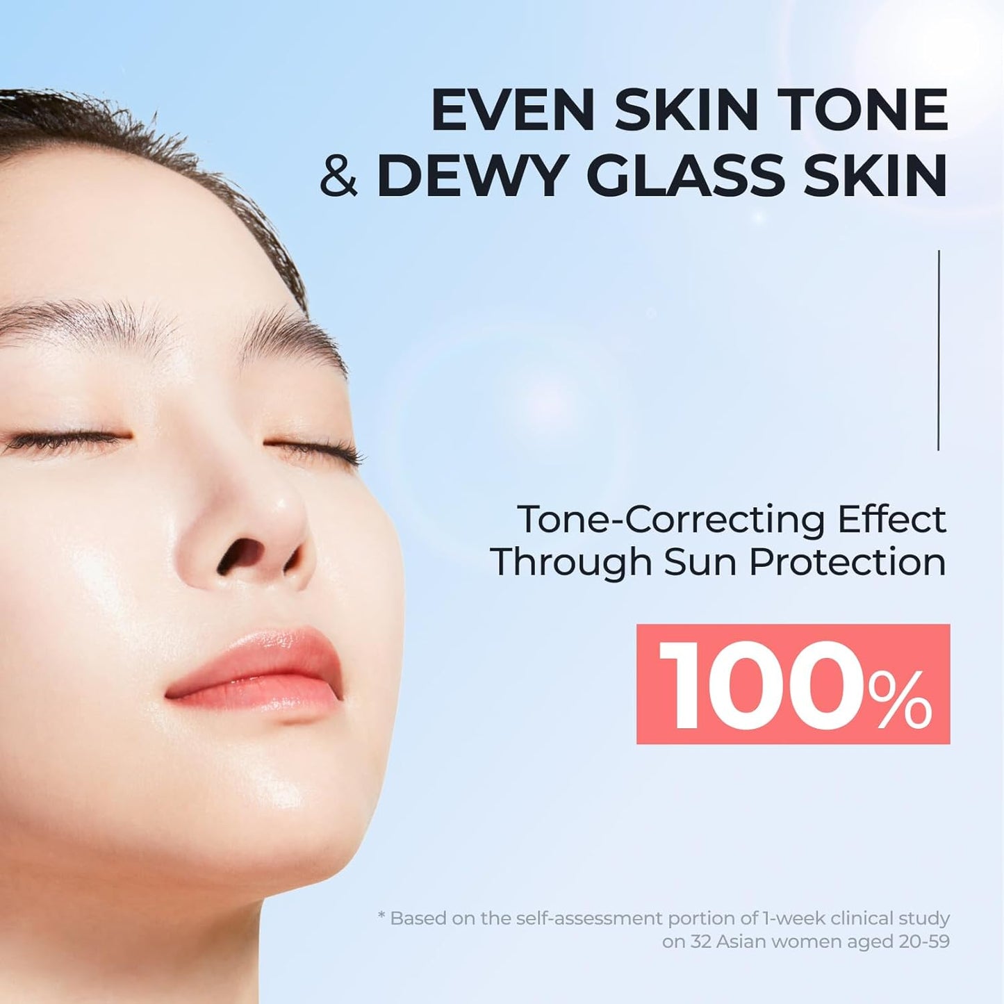 SPF 50 DOMINAS Tinted Sunscreen Moisturizer (1.7fl oz) - Tone Correction, Korean Skin Care, Broad-Spectrum UV Defense Sunblock, Water-in-Oil Formula for Lightweight, Panthenol, Sun Cream