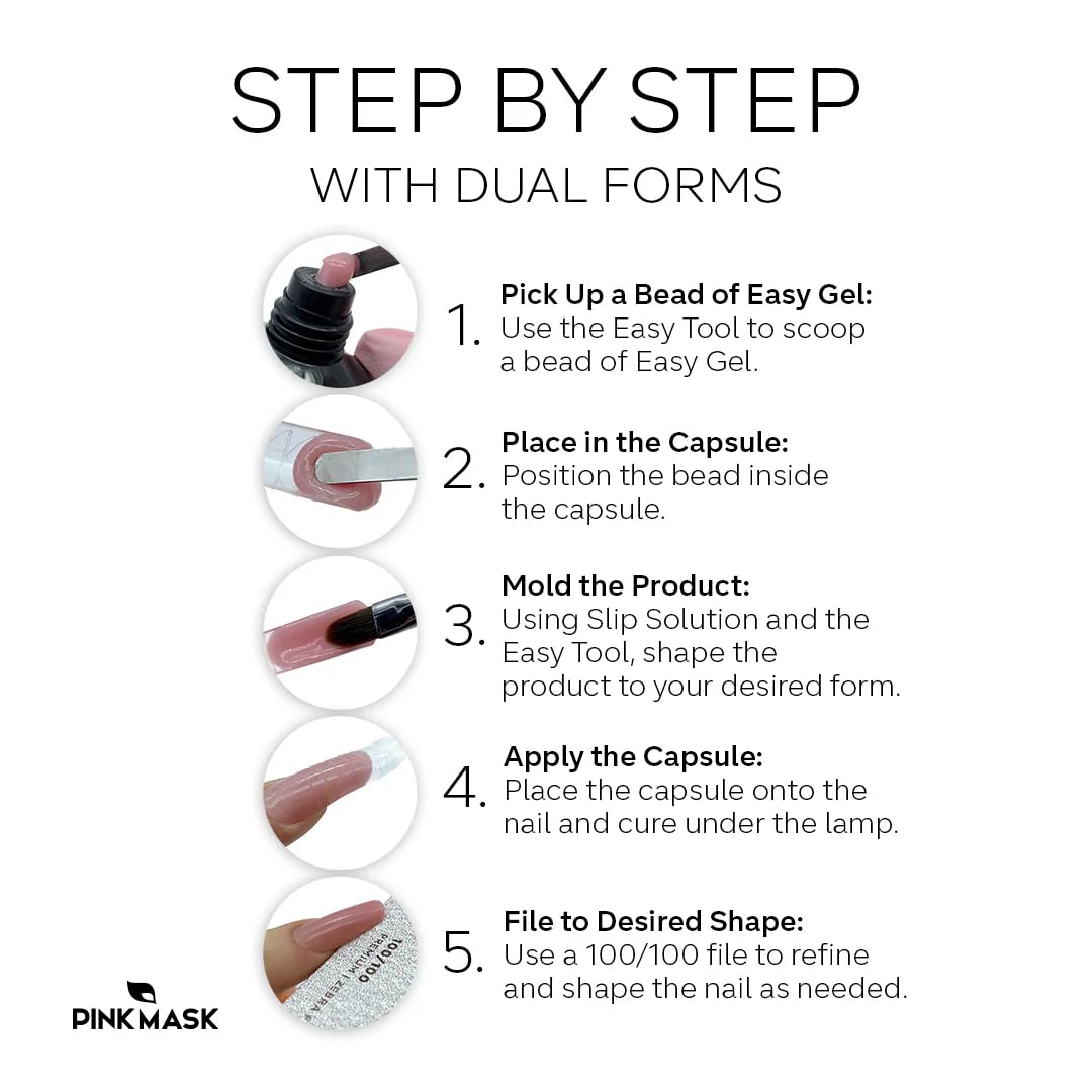 Professional Dual Forms - Square - 120 Units for Nail Extensions