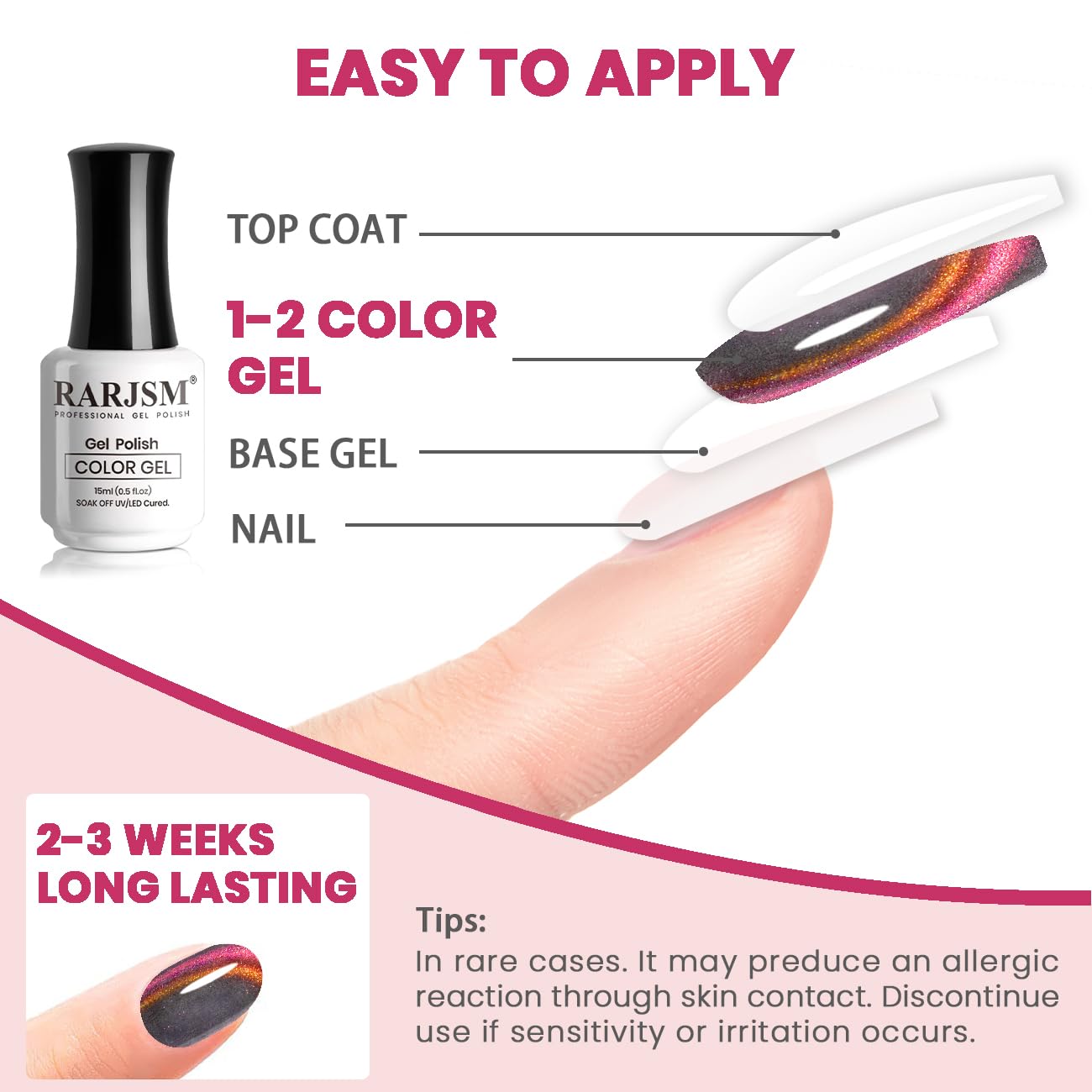 RARJSM Cat Eye Gel Nail Polish Aurora Orange Purple Multi Color Velvet Diamond Cateye Gel Polish with Magnet Stick Reflective Shimmer UV LED Curing Requires Soak Off for Home Salon Manicure 15ml