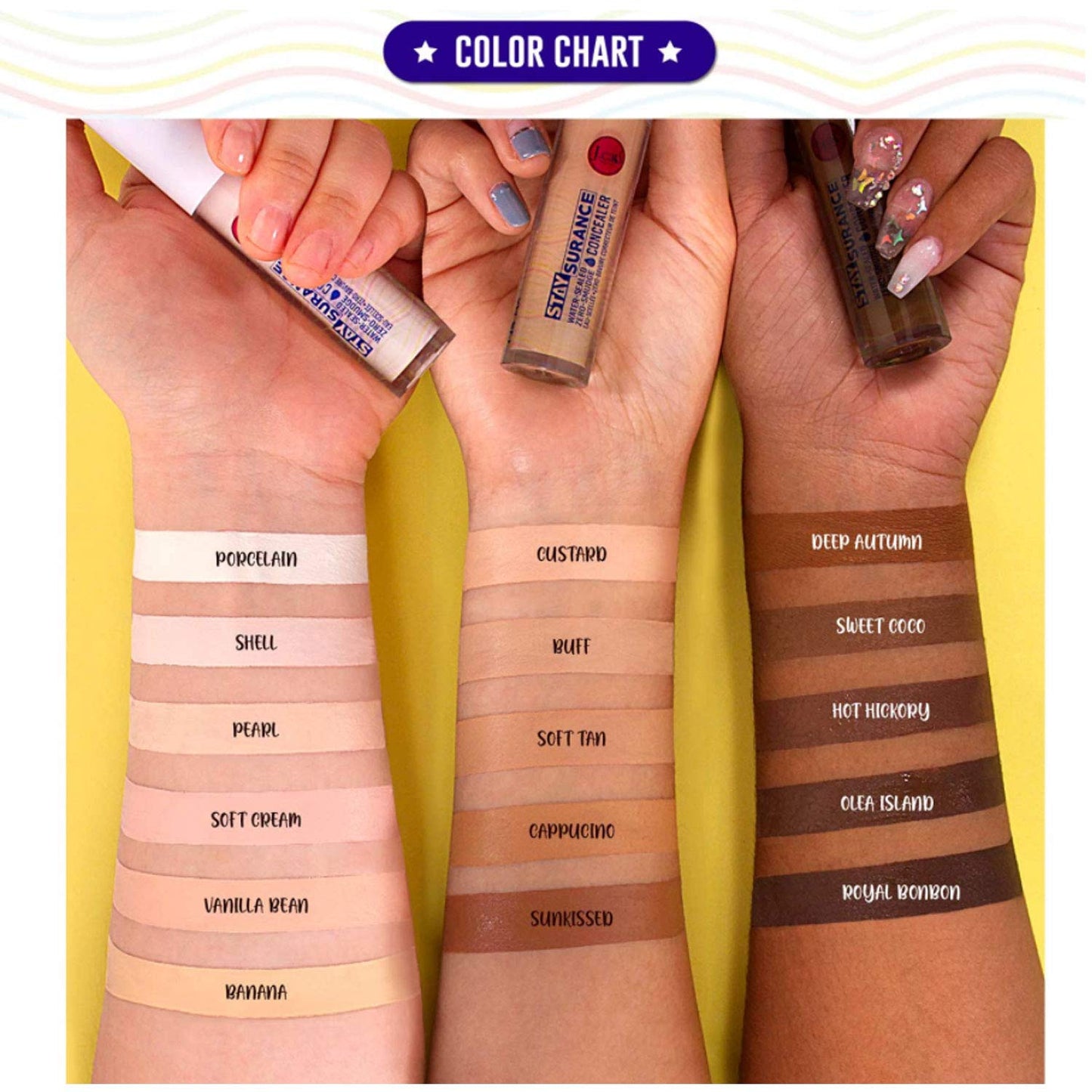 Jcat Beauty Professional Staysurance Water Sealed Zero Smudge Concealer Face and Body + Free ZipBag (SHC104 : SOFT CREAM)