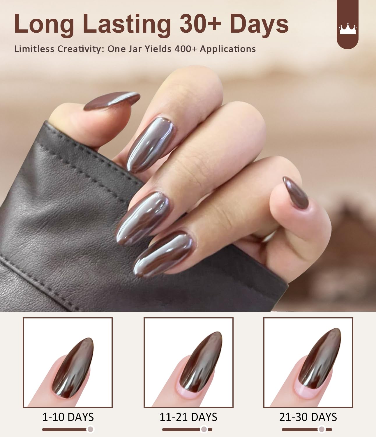 Mermaid Pearl Chrome Nail Powder: 8 Colors Mirror Effec Chocolate/Coffee/Copper Chrome Nail powder,Magic Mermaid Pink Chrome Nail Powder Pigment for Nail Art Design Home DIY(Purple/Green)