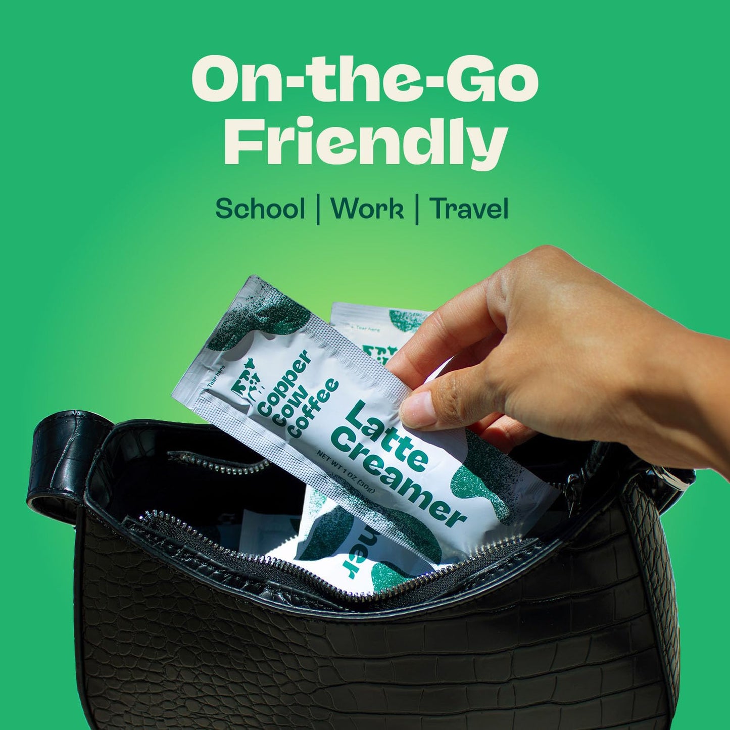 Copper Cow Coffee Sweetened Condensed Milk Coffee Creamer Singles (8 pack) | Vietnamese Inspired Coffee Creamer, All Natural Creamer Packets for Pour Overs & Lattes | No Refrigeration Needed