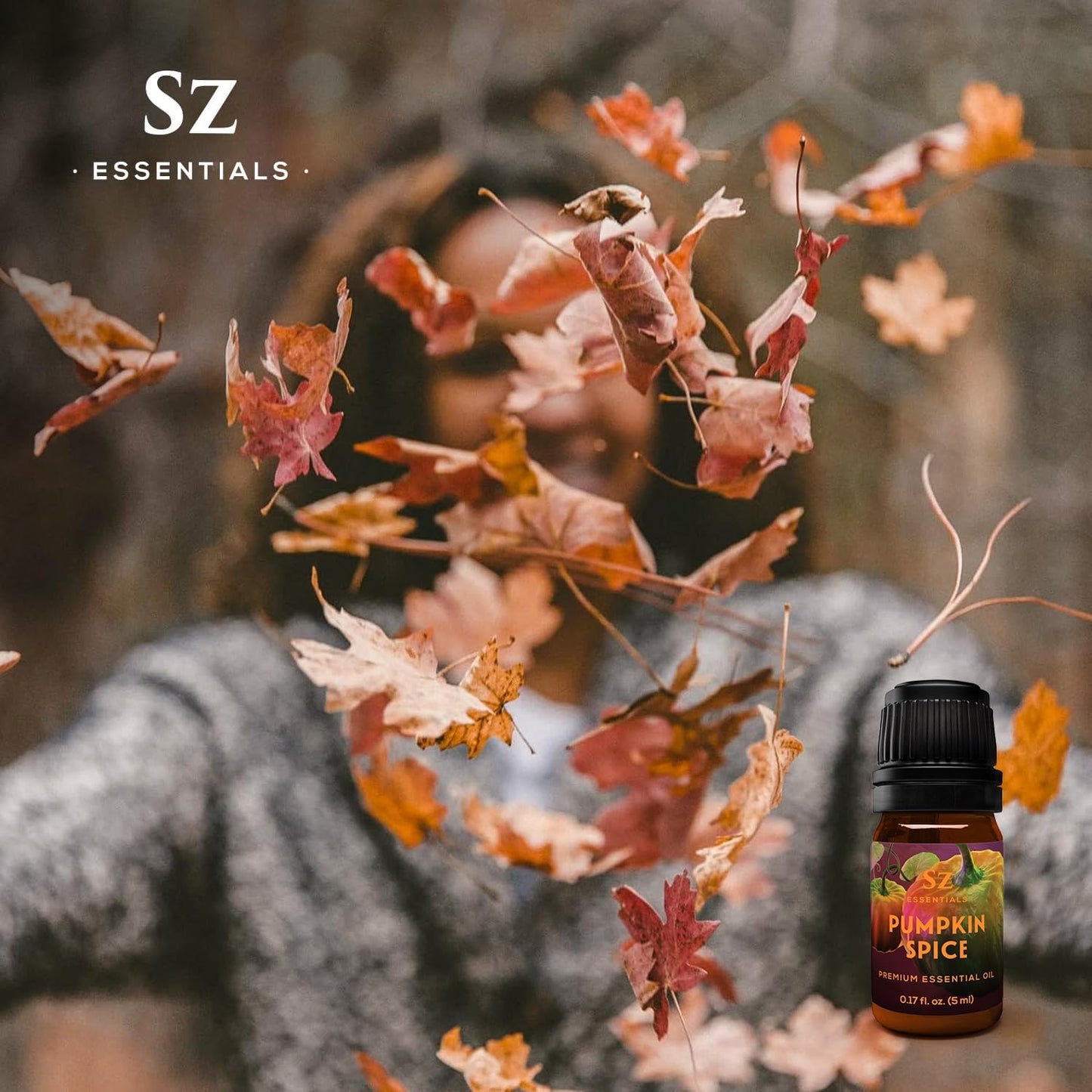Pumpkin Spice Essential Oil Blend for Diffuser and Humidifier - 100% Pure and Natural - Rich Pumpkin Spice Scent, with Fruity and Spicy Overtones - Vegan - 0.17 floz (5 mL)