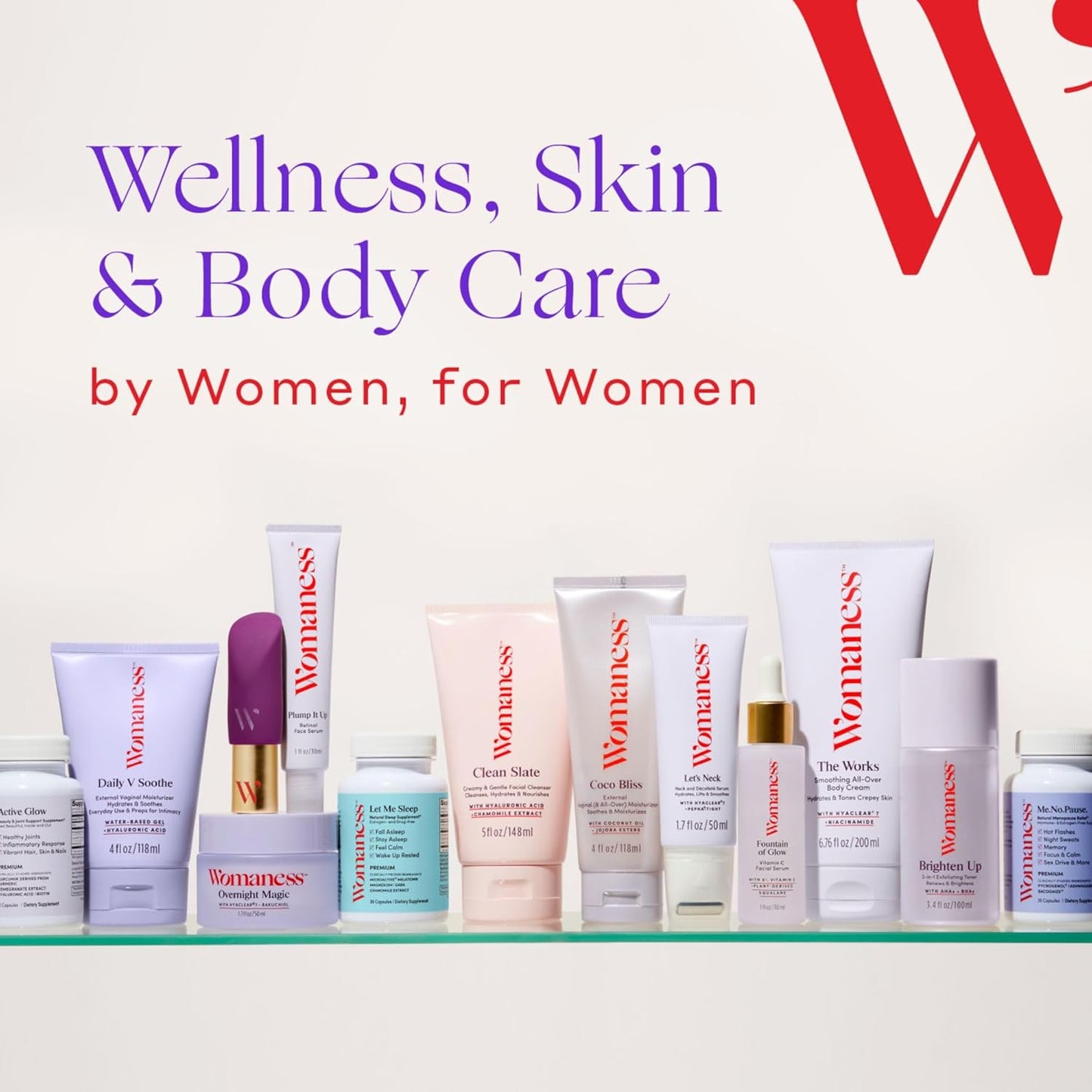 Womaness Fountain of Glow Face Serum – Brightening Vitamin C Serum for Face with 8% Vitamin C & Plant-Derived Squalane Oil – Menopause Skin Care for Improving Uneven Skin Tone & Dullness – 30ml