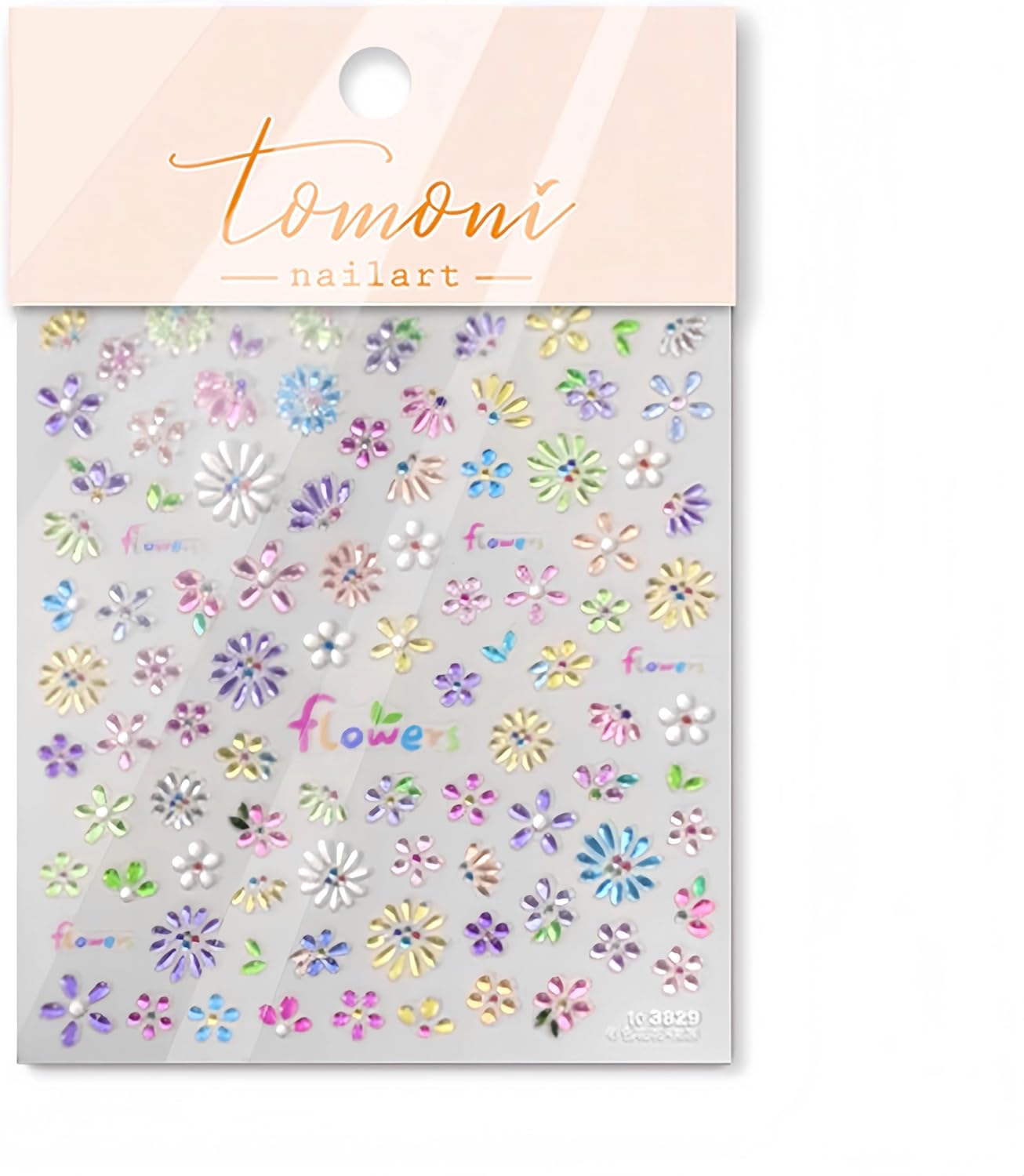 5D Flower Nail Art Stickers,Embossed Self-Adhesive Colorful Floral Nail Decals Cute Daisy Small Flower Floral Nail Art Supplies Summer Nail Design for Women and Girls DIY Manicure Decoration