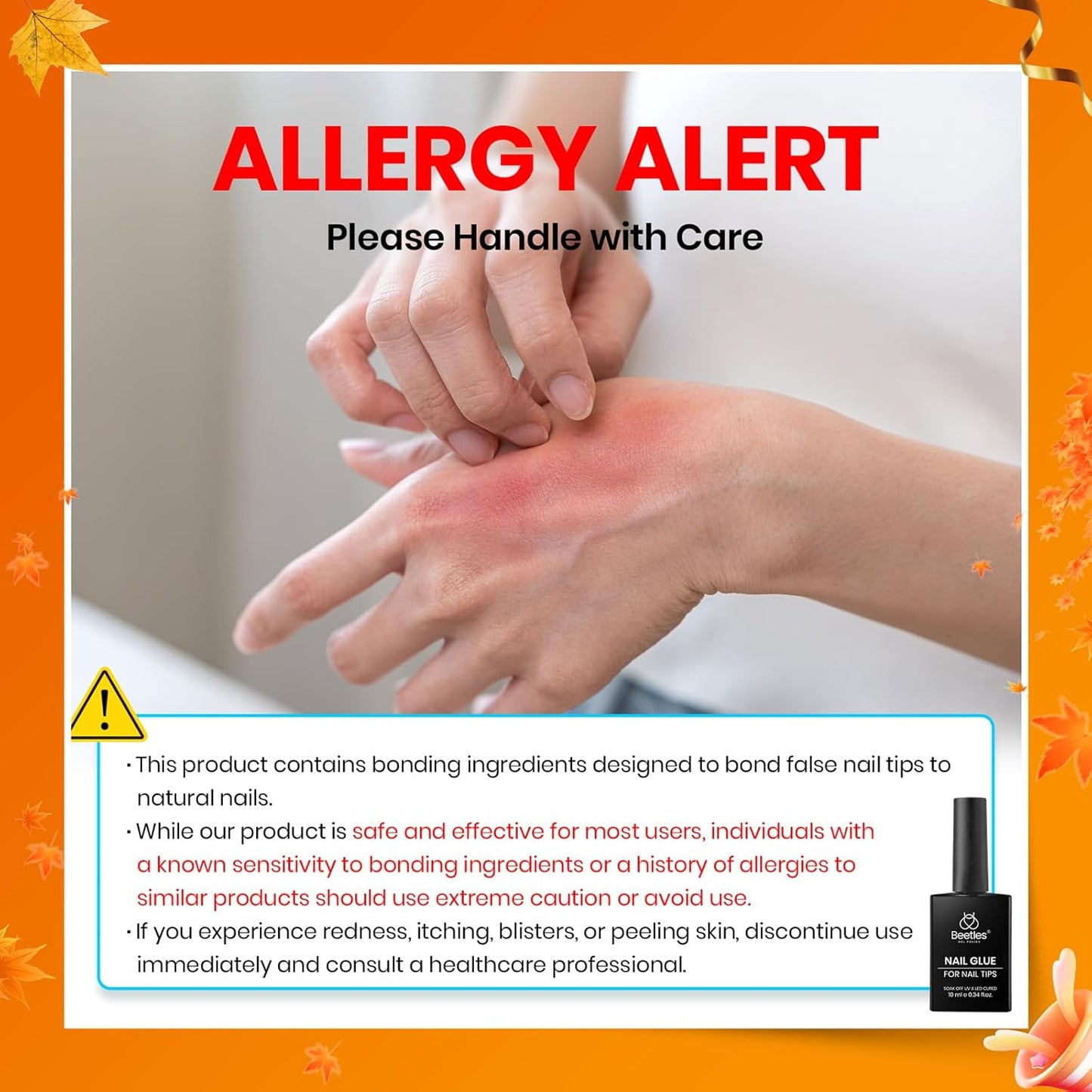 beetles Gel Polish 2 Pcs 15ml Nail Glue Kit for Acrylic Nails, 5 in 1 Super Strong Brush in Nail Gel Glue for False Nails Tips and Gel Nail Polish Led Lamp Required Nail Art Gift