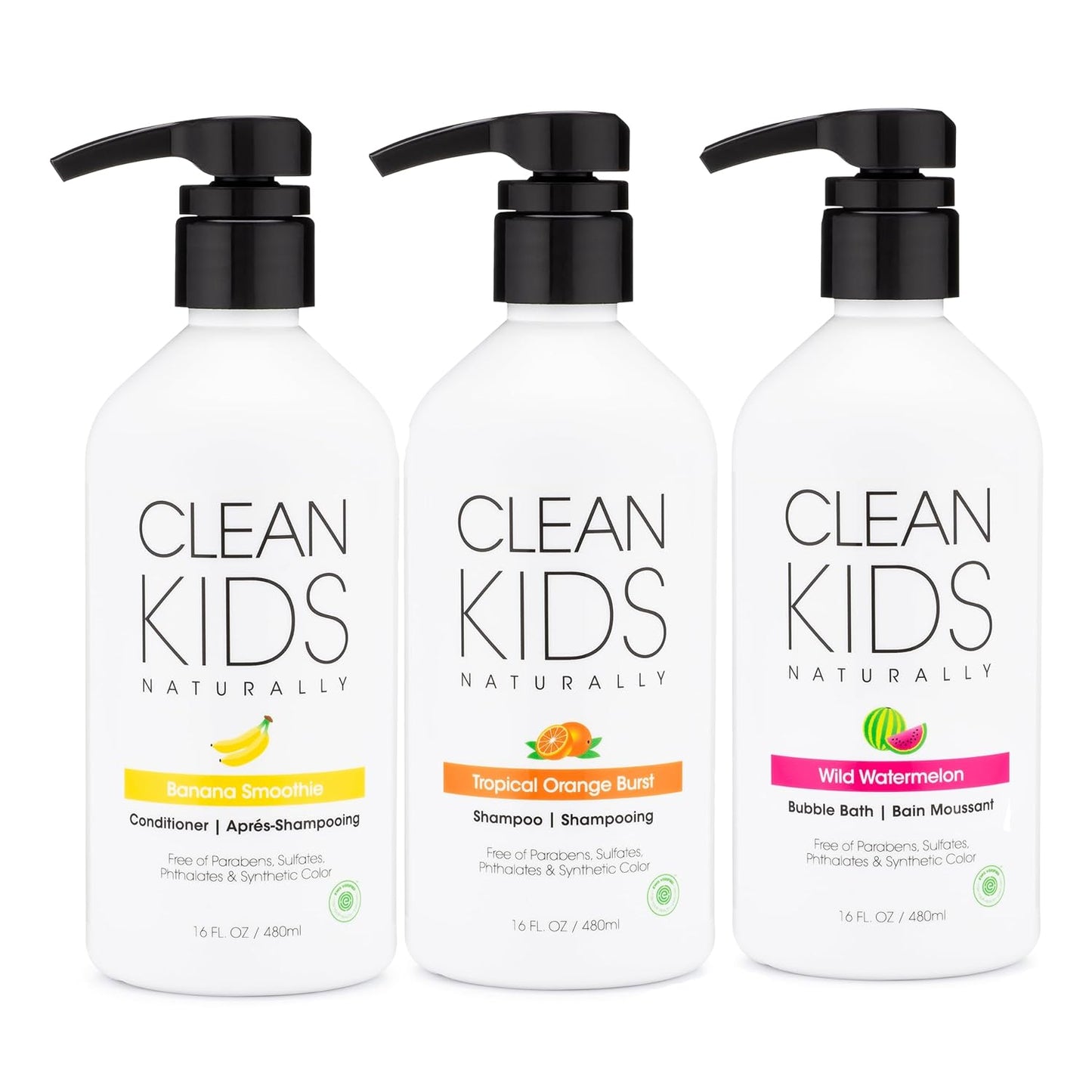 Clean Kids Naturally Bath Sets (Shampoo, Conditioner, & Bubble Bath)