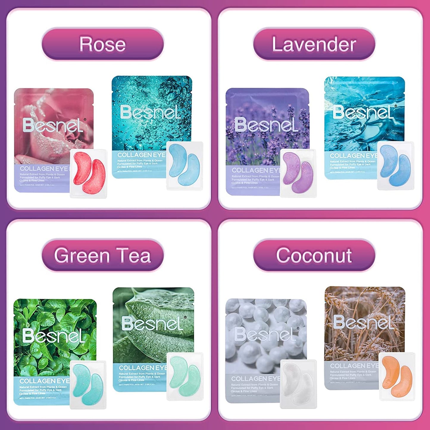 Eye Gels Pads 32 Pairs,Under Eye Patches Helps Reduce Puffy Eyes,Wrinkles and Dark Circles,Eye Mask with Collagen Protein,Pearl Extract and Hyaluronic Acid,Beauty & Personal Care