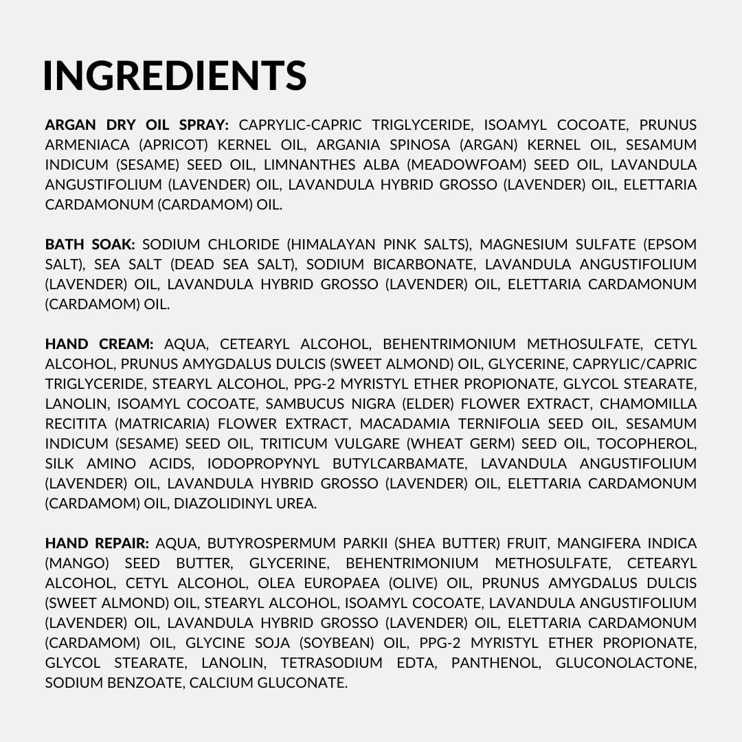 Discovery Kit - Argan Oil, Bath Soak, Hand Cream & Hand Repair (Pink Pepper)