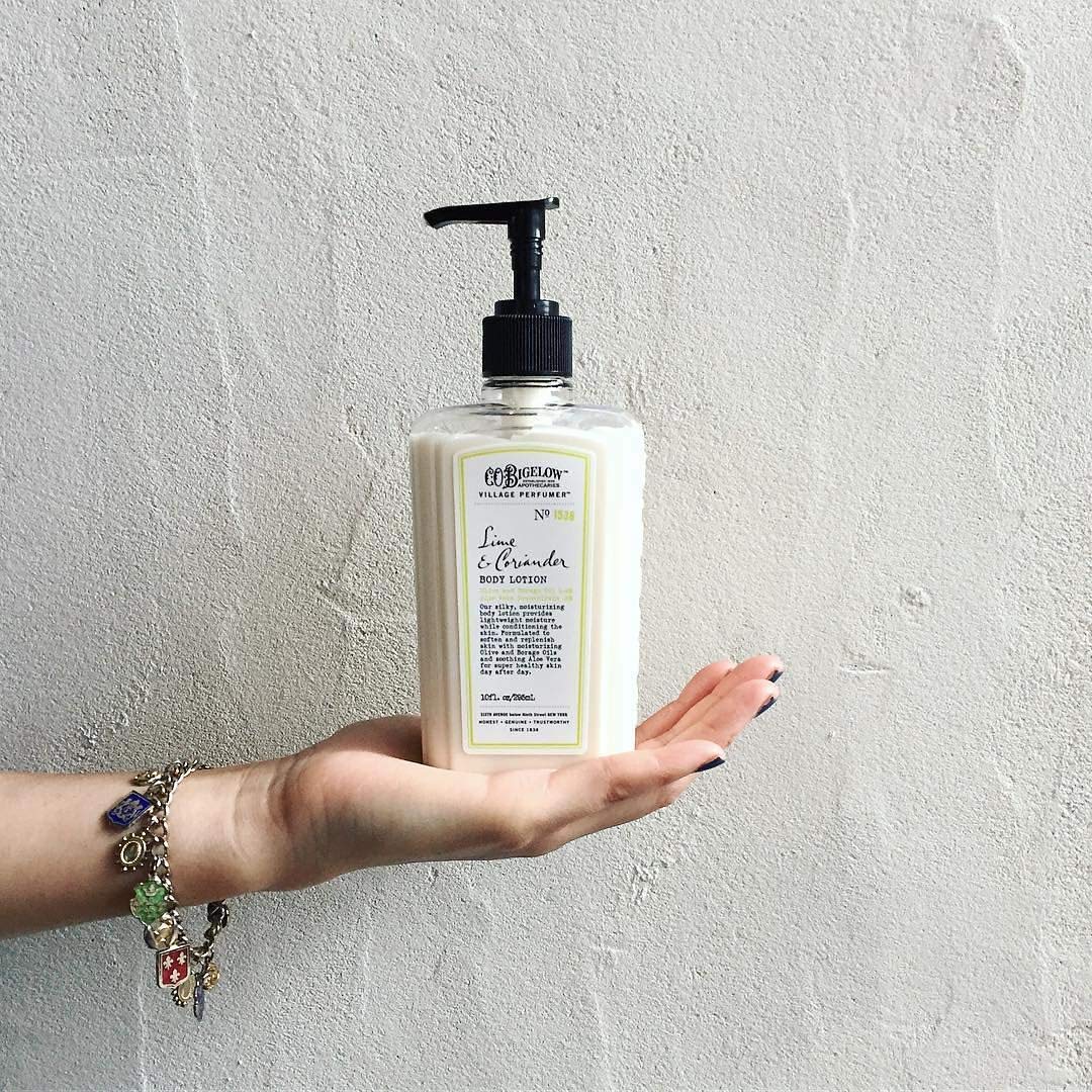 C.O. Bigelow Lime Coriander Body Lotion, Village Perfumer Moisturizing Body Lotion with Aloe Vera, Borage Oil & Olive Oil, 10 Fl Oz