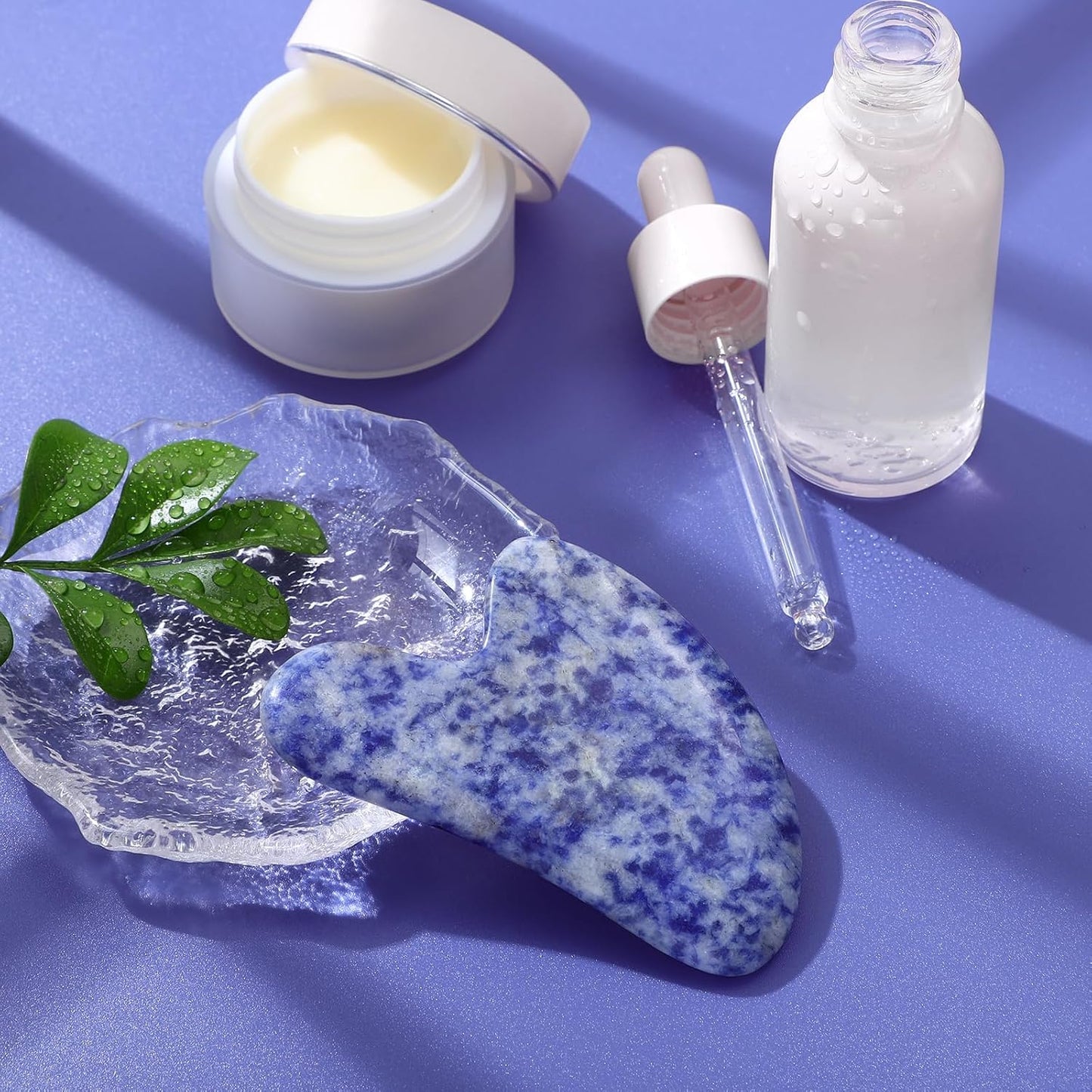 Gua Sha Facial Tools Natural Gua Sha Jade Stone for Face Skincare Facial Body for SPA