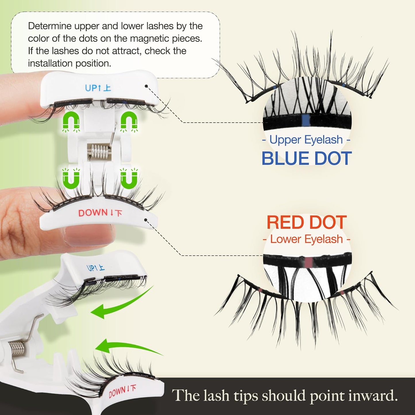 LASHVIEW Upgrade Magnetic Eyelashes Natural Look, Reusable Soft Magnetic Lashes Kit with Applicator, No Glue Needed, Windproof & Waterproof for All-Day Comfort (L14)