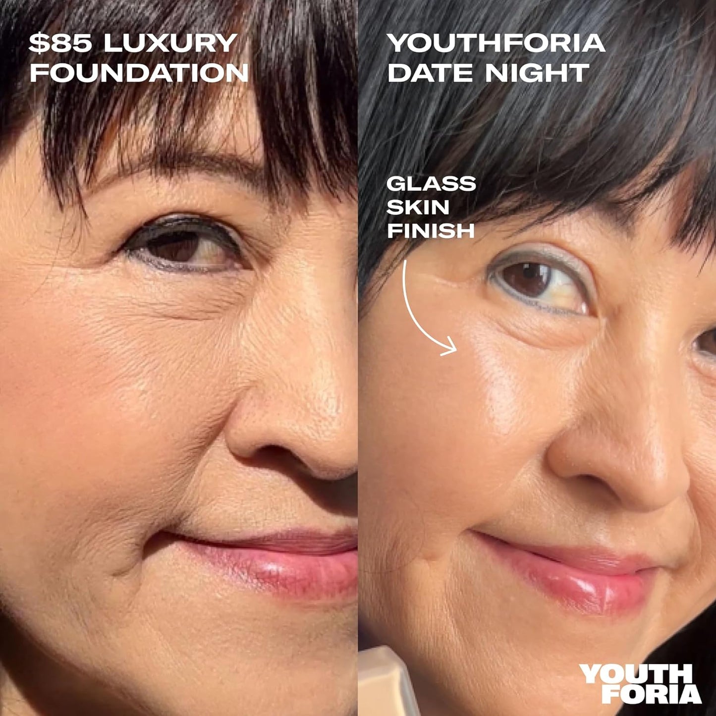 Youthforia Date Night Skin Tint Serum Foundation, Light-Medium Coverage, Hydrating Formula, Vegan & Cruelty-Free, 495 Deep - Neutral with Cool Undertones