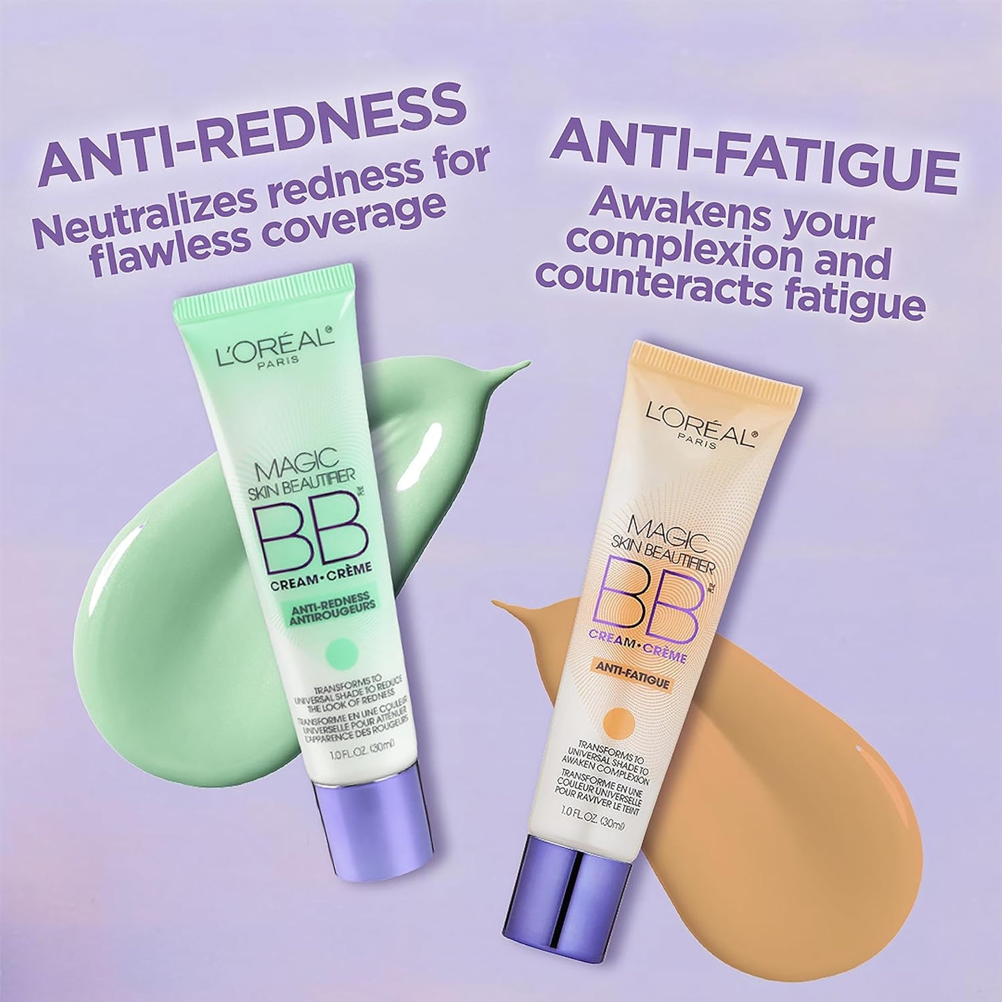 L'Oréal Paris Makeup Magic Skin Beautifier BB Cream Tinted Moisturizer, Light, 1 fl oz, 2 Count