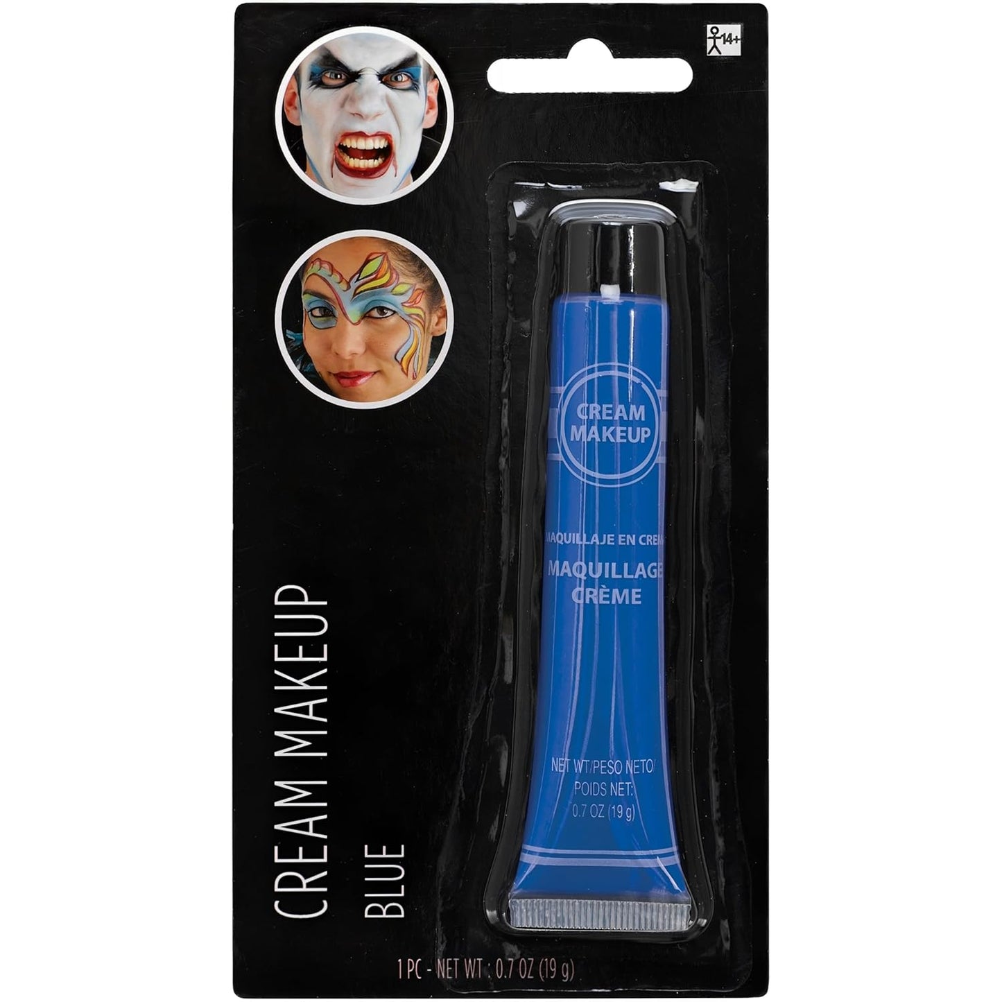 Blue Cream Makeup Tube - 0.7 oz. (Pack of 1) - Vibrant Color & Pigmented Perfect for Festive & Creative Looks