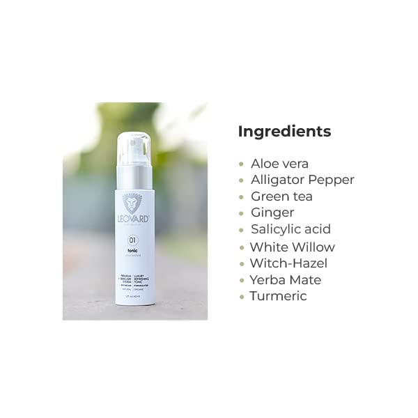 Organic Salicylic Acid Toner for Sensitive Skin - Aftershave Tonic Razor Bump Ingrown Treatment - Made of Green tea, Jojoba, Aloe Vera, Chemical Fragrance Free Toner - Natural Tonic for Men Women 2oz