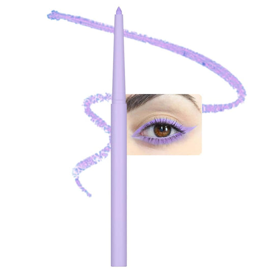 evpct Light Purple Eyeliner Pencil for Eyes, Voilet Purple Colored Eye Liner Pencil Makeup Waterproof Smudge Proof, Colored Gel Waterline Eyeliner Liquid Face Eye Paint Stick Lipstick Halloween Makeup