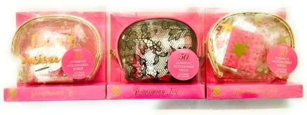 Glam Cosmetic Accessory Kit - 50 items (Black Lace)