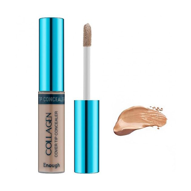 Enough Collagen Cover Tip Concealer - Full Coverage Concealer for Flawless Skin (#03 Natural beige, 0.31oz / 9g)