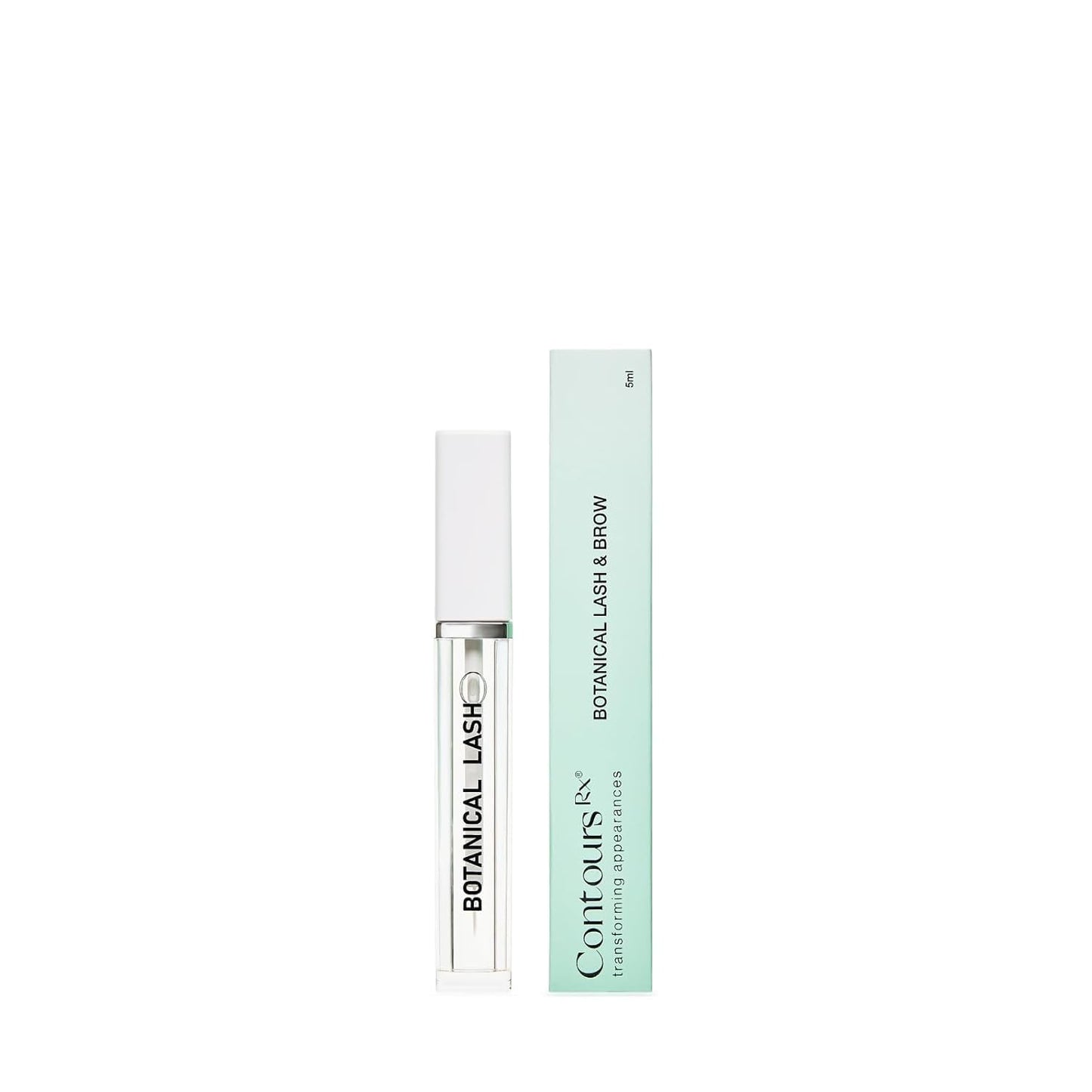 Contours Rx Botanical Lash & Brow Enhancing Serum – Organic, Drug-Free Growth Formula with Peptides & Botanicals – Strengthens, Hydrates & Nourishes – 5ml