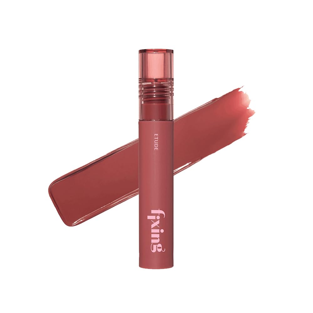 ETUDE Fixing Tint #06 Soft Walnut (4g) | Long Lasting High Pigmented Liquid Lipstick | Waterproof Lightweight Matte Finish Lip Stain | Full Coverage | Korean Makeup, Kbeauty