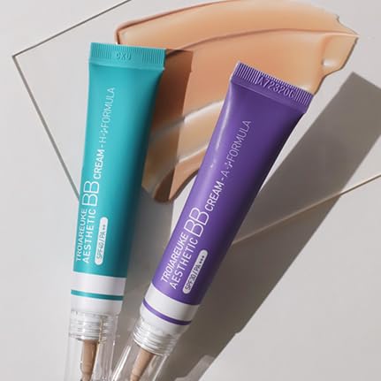 TROIAREUKE Aesthetic BB Cream H+ Formula SPF50+ PA+++, Lightweight Blemish Balm, Tinted Moisturizer with Medium Coverage, Lasting Foundation Makeup Base for Oily Skin | Korean Beauty Makeup