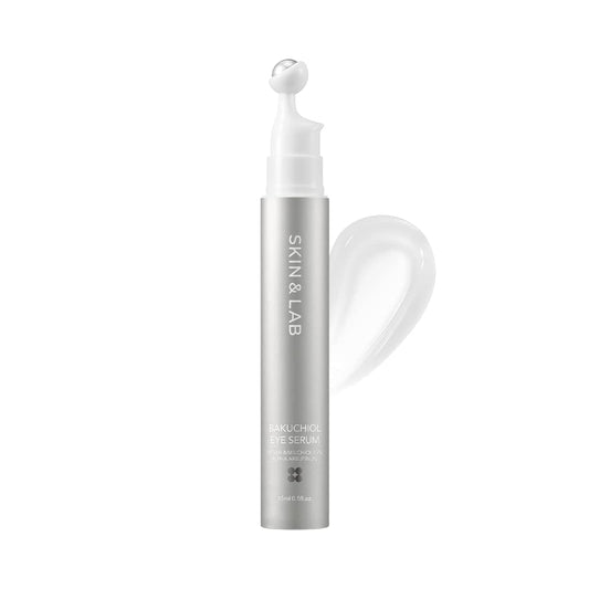 [SKIN&LAB] Bakuchiol Eye Serum with Caffeine, Roll-on Korean Under Eye Serum, Anti-Aging Wrinkle Care for Fine Lines, vegan, cruelty-free, 0.5 fl. Oz