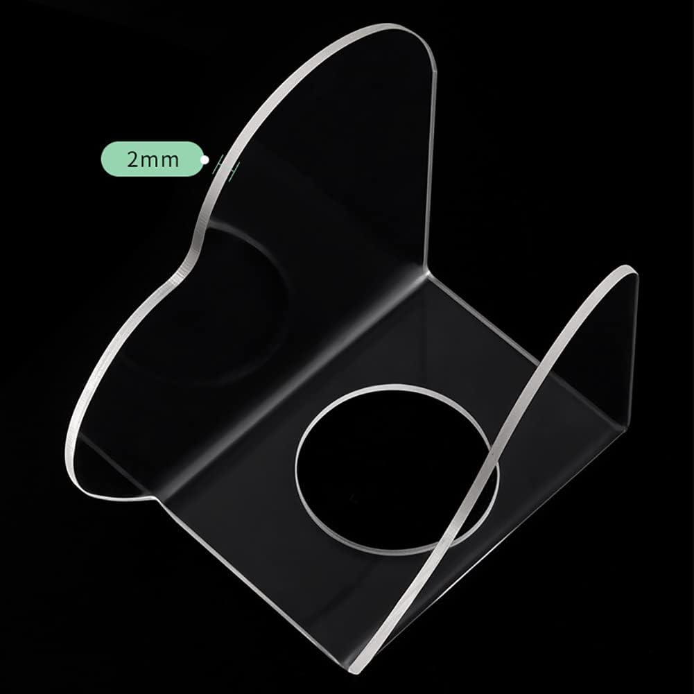 2 Pcs Clear Acrylic Nail Art Palettes Heart Shaped Nail Painting Plate Makeup Hand Palette Professional Cosmetic Mixing Palette for Beauty Salon