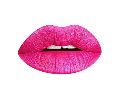 Aromi Hot Pink Metallic Liquid Lipstick | Magenta Lip Color with Shimmery Finish, Vegan, Cruelty-free, Long-Lasting and Smudge Proof (Fab Flamingo)