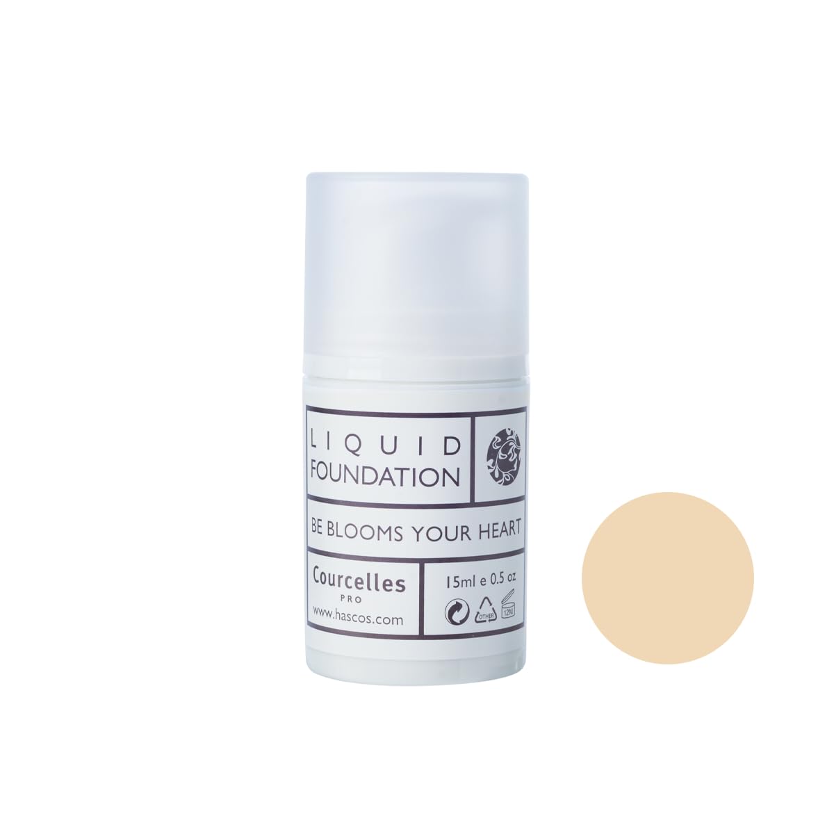 [Courcelles] Liquid Foundation 15ml (0.507oz) [K-Beauty] Made in Korea (NO.200-Light Beige)