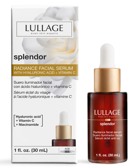 LULLAGE Splendor Radiance Hyaluronic Acid & Vitamin C Serum for Face, Revitalizing Vitamin C Face Serum with Niacinamide to Replenish & Firm the Skin, 1 Fl Oz Dropper Bottle