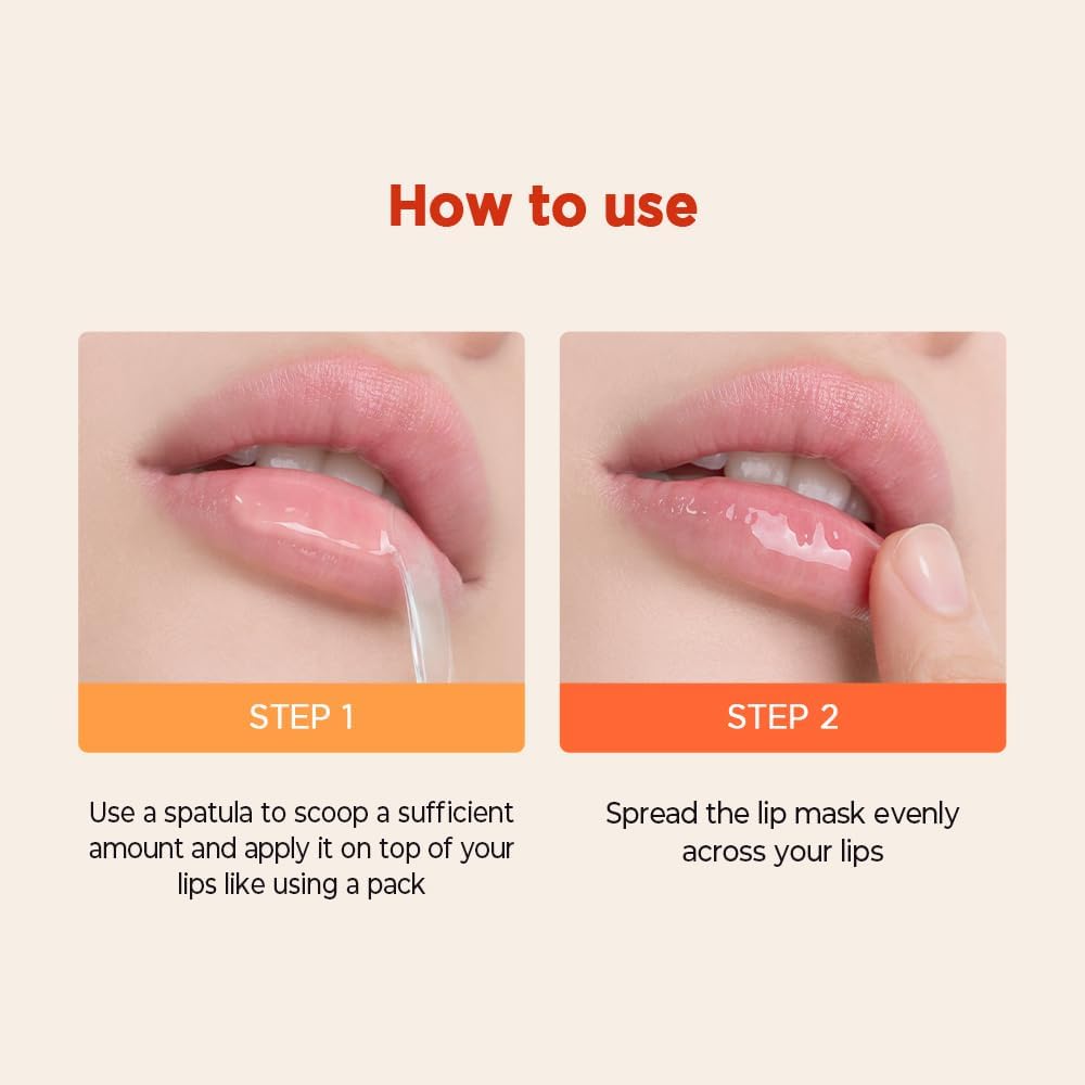 Vita Glazed Lip Mask 20ml / 109.5g, Super moisturizing night lip care, glazed and easy washable texture that melts into lips