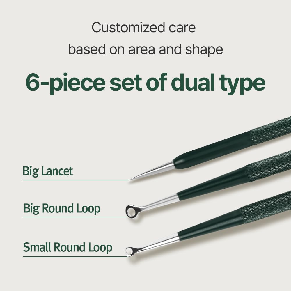 Pyunkang Yul PKY Zit Extractor Set, Tin Case Included, Extractor Tools for Zit Removal on Face, Stainless Steel Slip Free Use (3 Piece Kit)