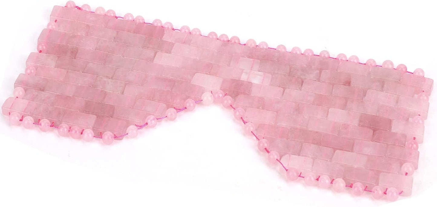 Rose Quartz Eye Mask Cooling Crystal Eye Mask for Headache Relief and Sinusitis Alleviation