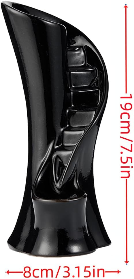 Unique Cloud Stairs Ceramic Waterfall Incense Holder, Paired with a Pack of Backflow Incense Cones. (Black)