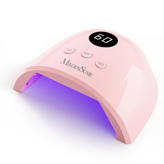 MelodySusie UV Nail Lamp, Plus30F UV Light for Gel Nails LED Nail Dryer with 3 Timer, Smart Sensor, LCD Display Fast Curing Gel Nail Polish Nail Art Tools Manicure Accessories-Pink