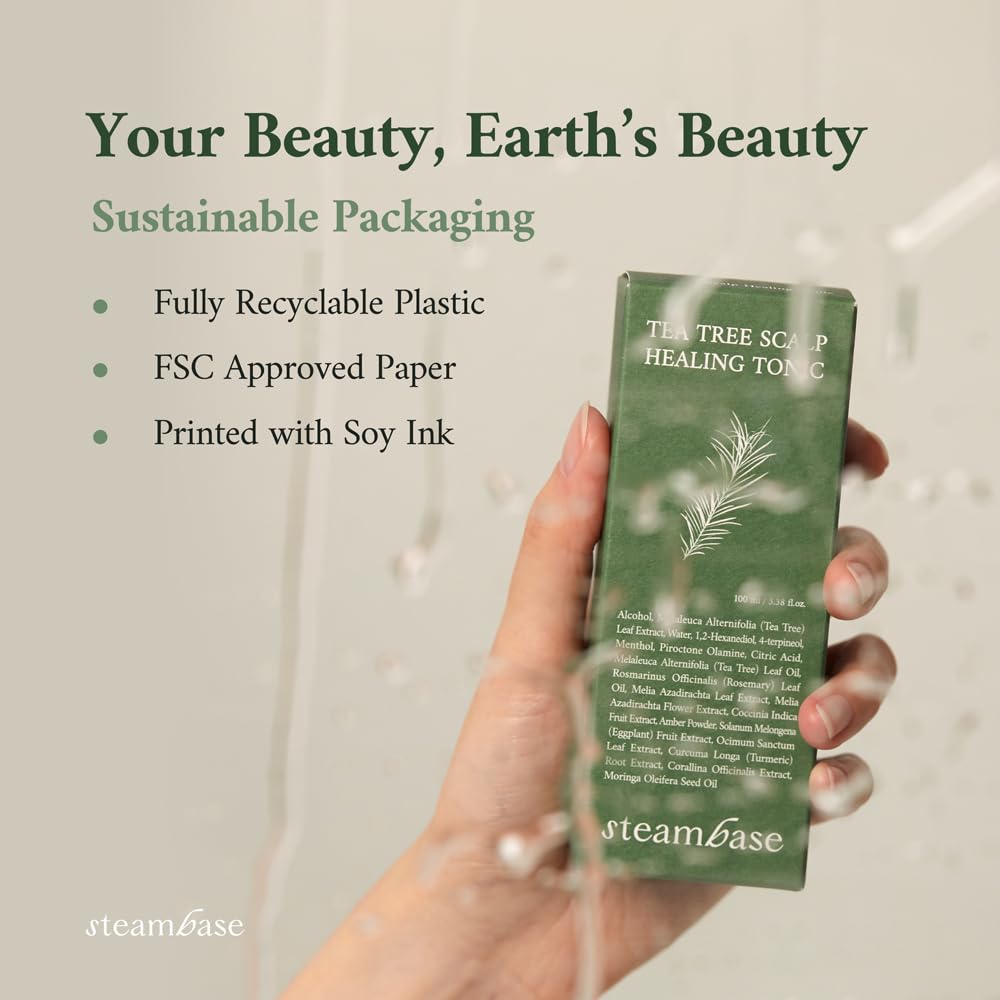 Tea Tree Scalp Healing Tonic | Relieve Dry, Itchy, and Oily Skin | Hydrating and Nourishing Serum Oil Moisturizer for Calming Scalp | Korean Hair Care Products, 3.38 fl oz