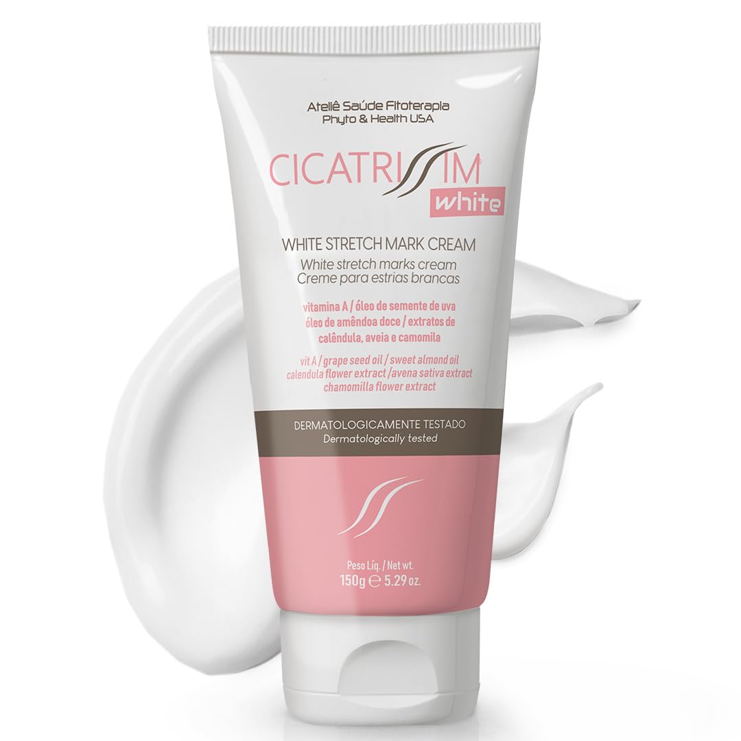 Cicatrissim White Stretch Mark Fade and Removal Cream - Innovative Formula With Pure and Powerful Natural Ingredients From Brazilian Flora - For All Skin Types.