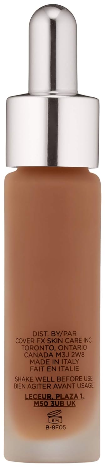 COVER FX Custom Cover Drops, Multi-Use Shade-Adjusting Liquid Foundation and Concealer Makeup, Vegan & Cruelty-Free Lightweight Skin Enhancer, 0.25 Fl Oz, N Deep 4
