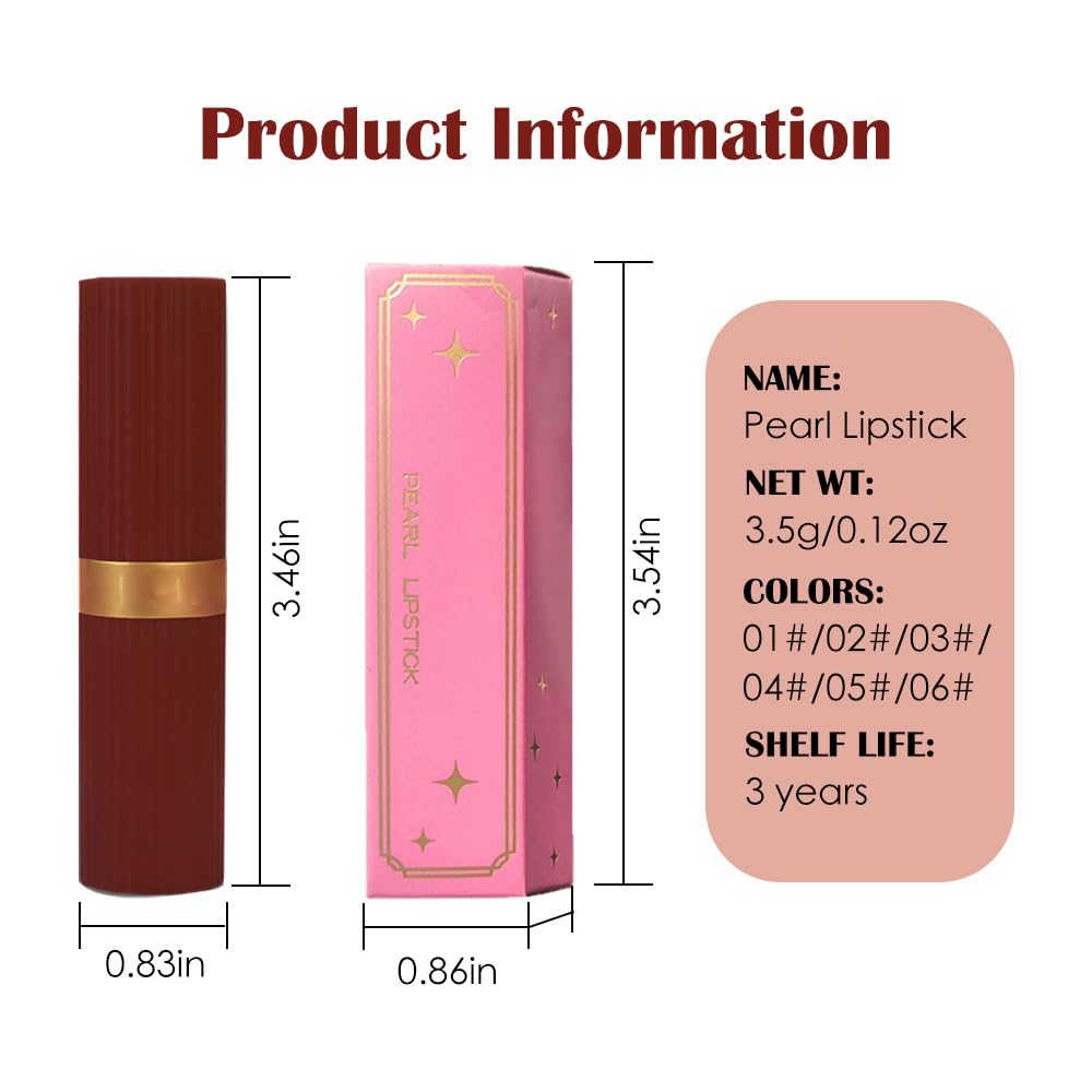 Brown Metallic Lipstick for Women,Lightweight Shimmer Frosted Lipstick,Glitter Lip Gloss Stain Long Lasting Waterproof Smudge Proof 24 Hour Full Coverage Lip Makeup,Vegan