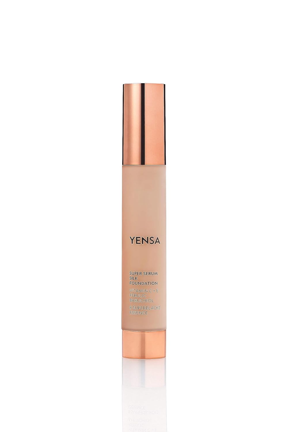 YENSA Super Silk Foundation - Full Coverage, Age-defying complex of Vitamin C, E, Ferulic, and Bakuchiol Oil (Tan 1) 1.0 fl oz