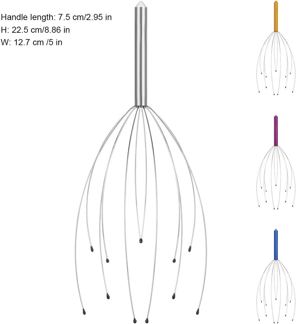 4 Pack Scalp Massagers, Handheld Head Massage Tingler, Scratcher for Deep Relaxation, Hair Stimulation and Stress Relief Christmas Gift