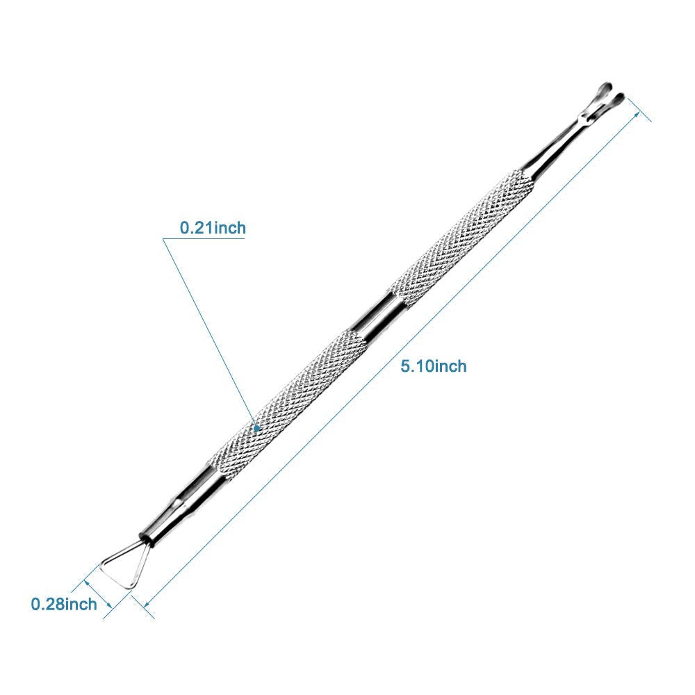 2-Piece Professional Cuticle Pusher and Cutter, Cuticle Trimmer & Cuticle Remover, Manicure Tool Set for Fingernail and Toenail