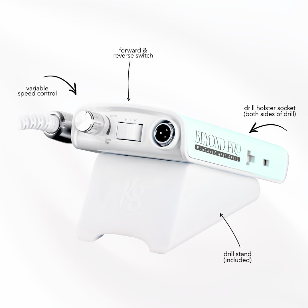 Kiara Sky Beyond Pro Nail Drill | Portable, Rechargeable & Cordless | Blue